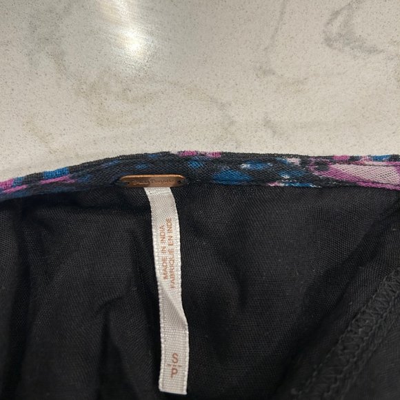 Free People Floral Navy and Purple Sleeveless dress - Size Small - Picture 4 of 4